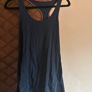 LULULEMON TANK TOP SIZE LARGE NAVY WITH PINK